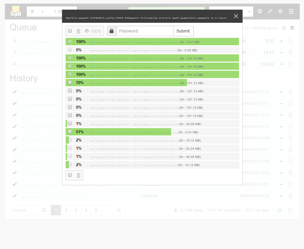 sabnzbd 截图