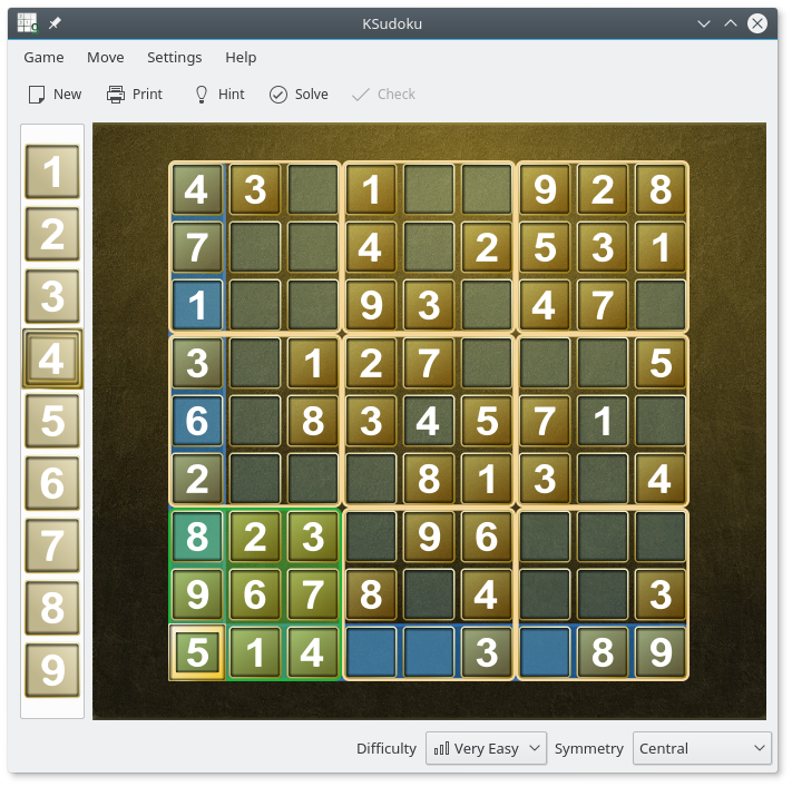 ksudoku - KSudoku, Sudoku game & more by KDE