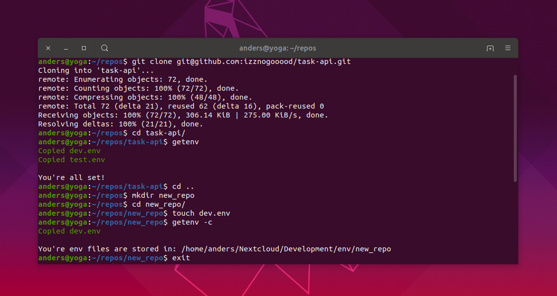 php getenv from .env
