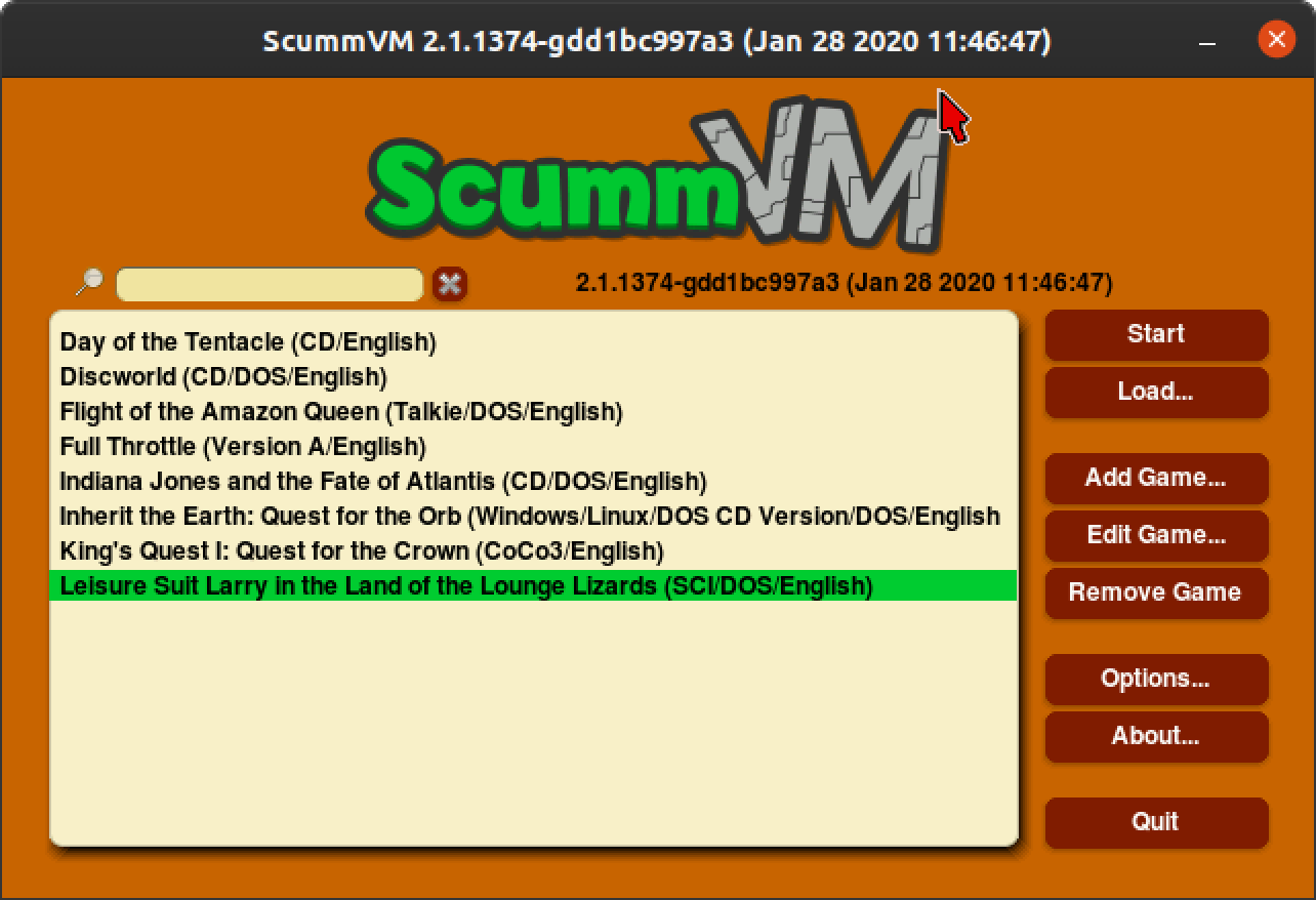 scummvm controls