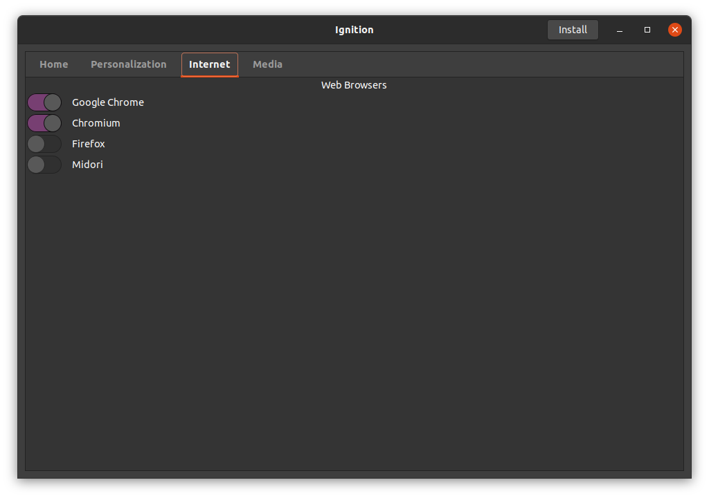 Install Ignition on Linux Snap Store