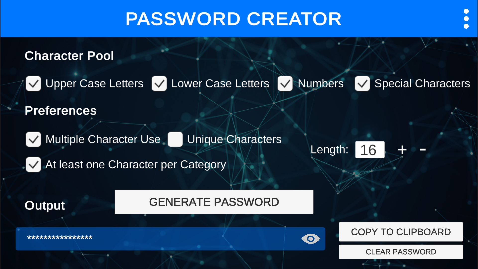 21 digit password creator