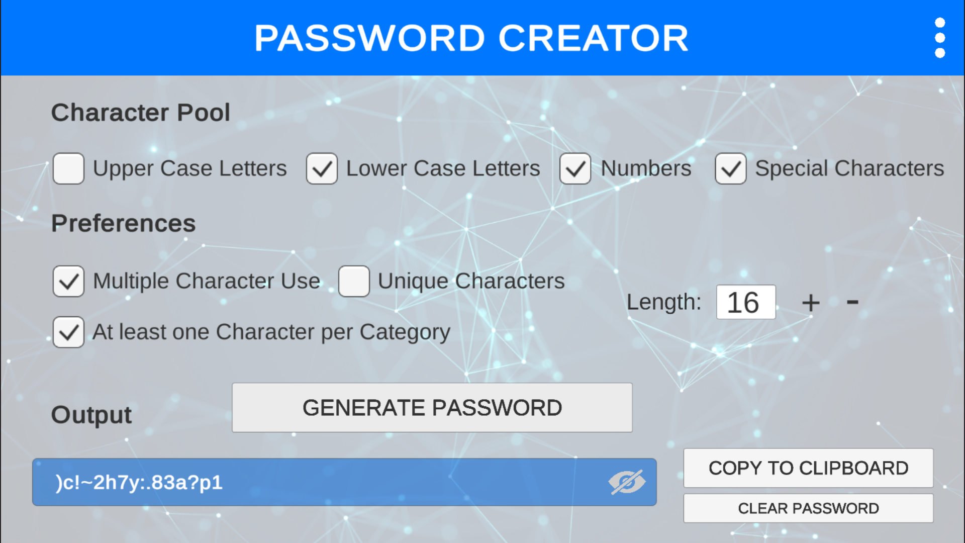 21 digit password creator