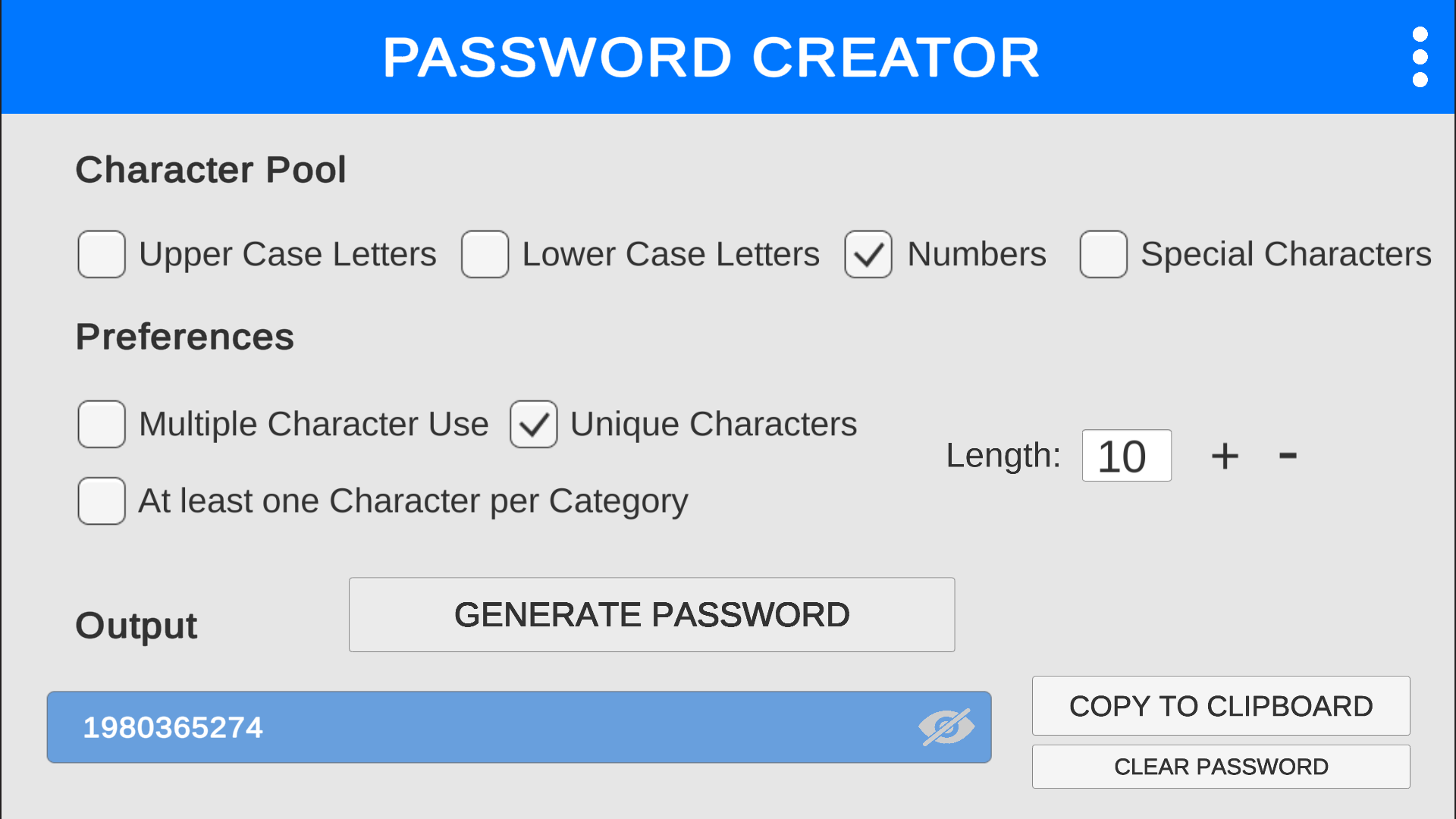 network password creator