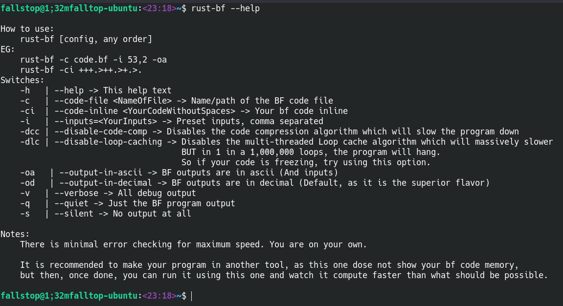 Install rust-bf on Linux | Snap Store