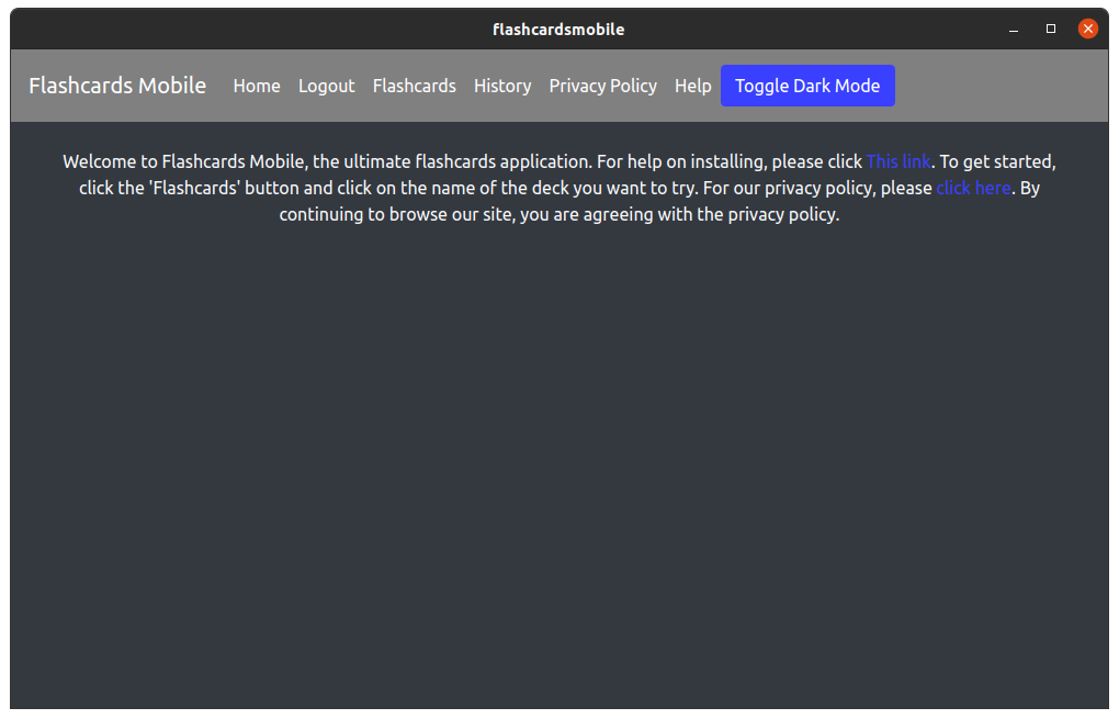 Install Flashcards Mobile on Linux Snap Store