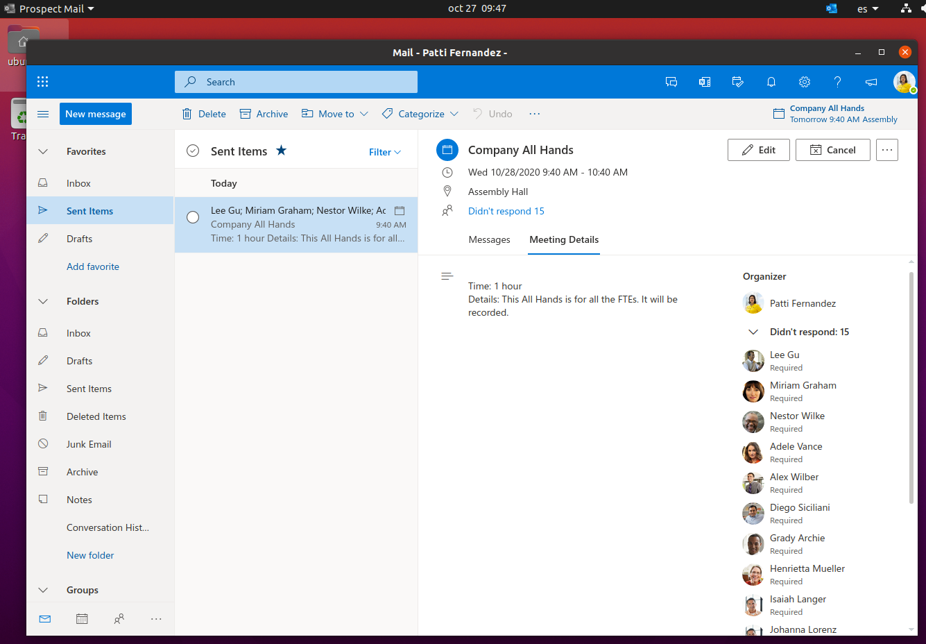 Mail линукс. Outlook Linux. Prospect mail.