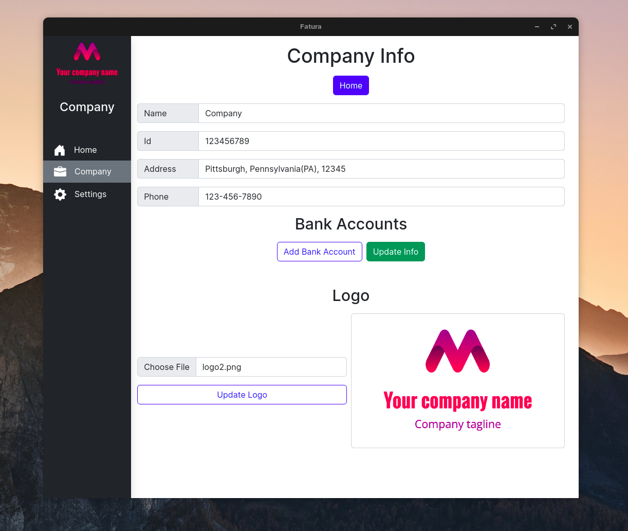 Install Fatura on Arch Linux using the Snap Store Snapcraft