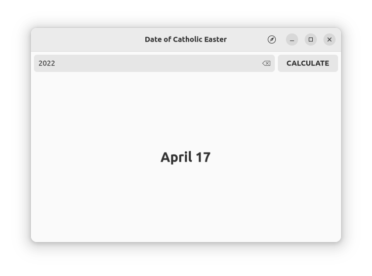 Date of Catholic Easter