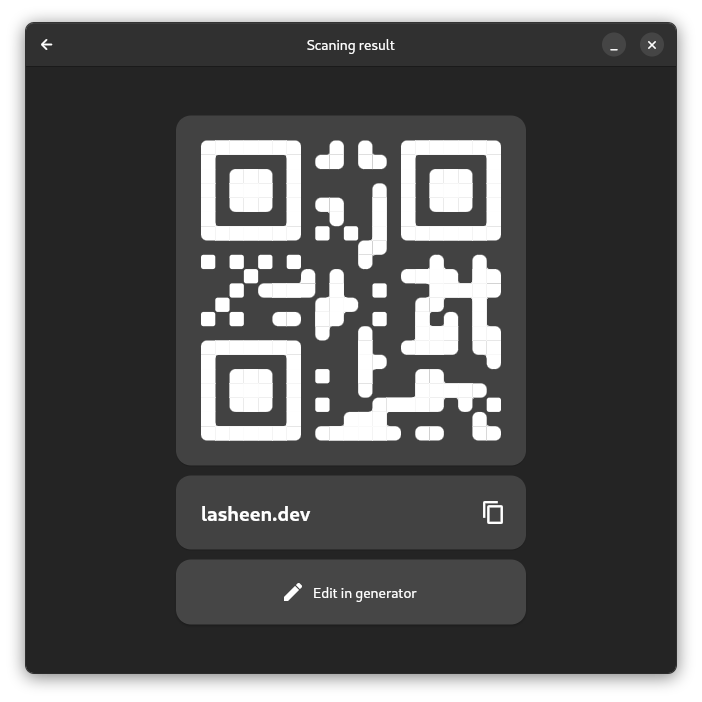 Install QR Scanner/Generator on Linux Snap Store