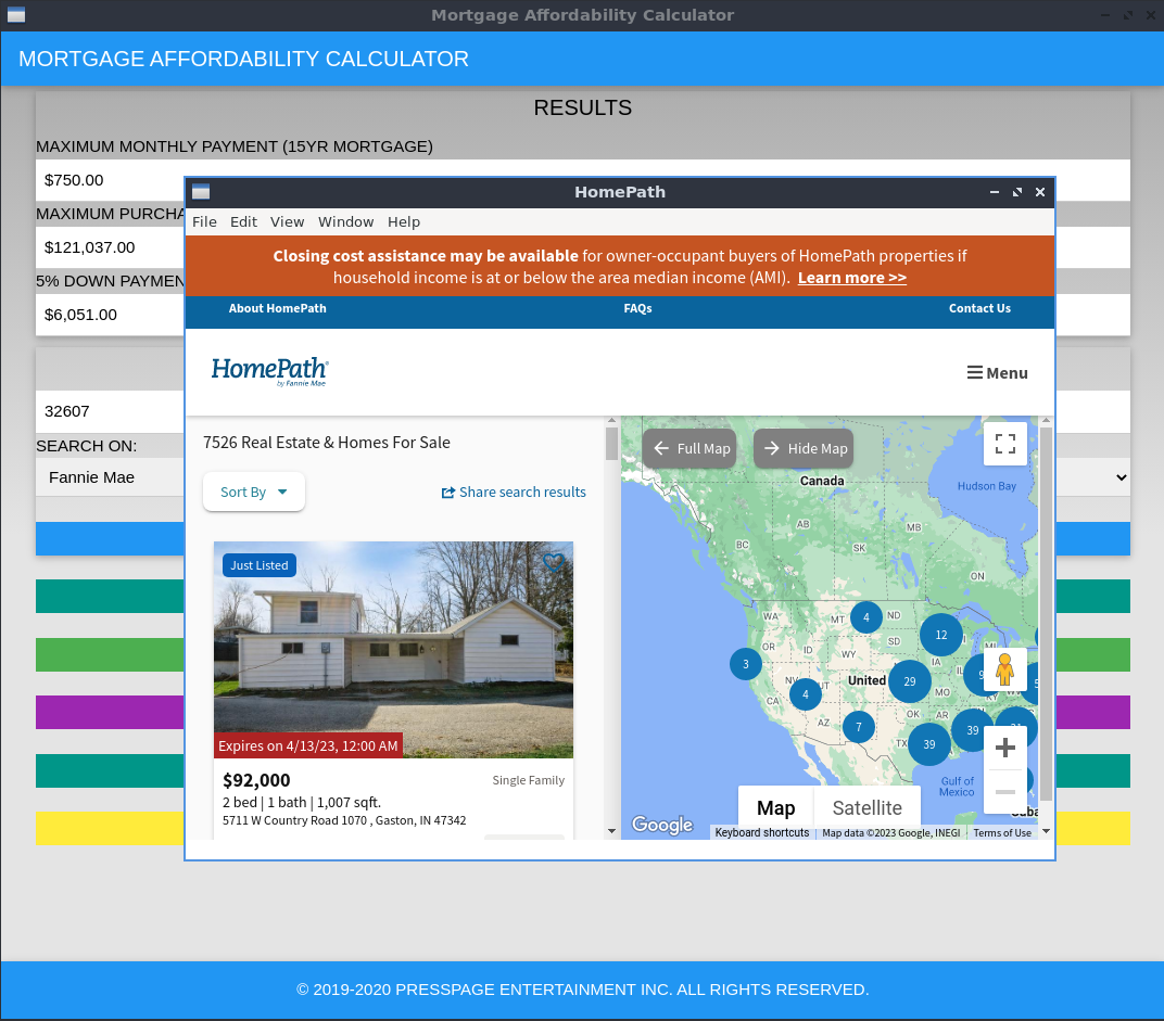 Install Mortgage Affordability Calculator on Pop!_OS using the Snap