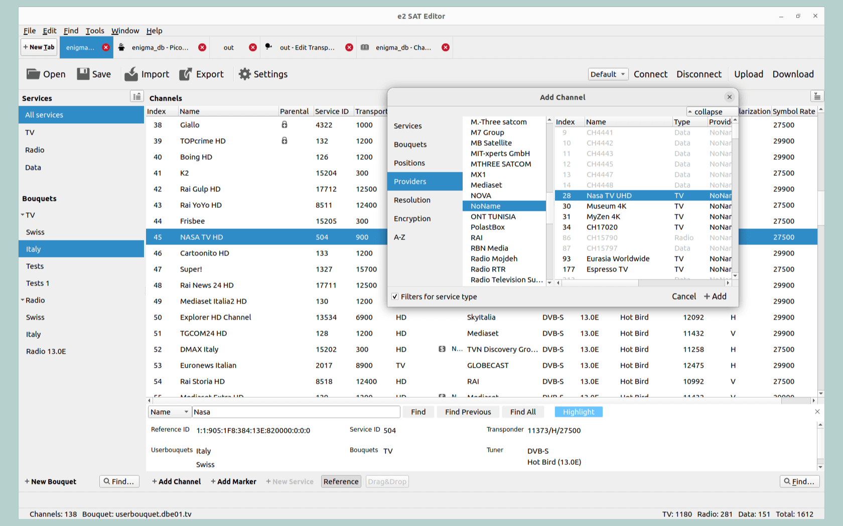 Install e2 SAT Editor on Kubuntu using the Snap Store Snapcraft
