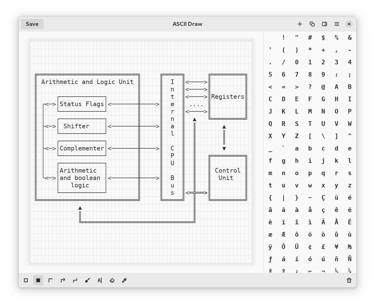 Install ascii draw on linux snap store