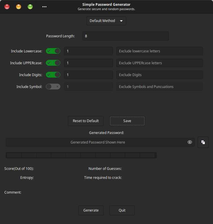 Install Simple Password Generator on Linux | Snap Store
