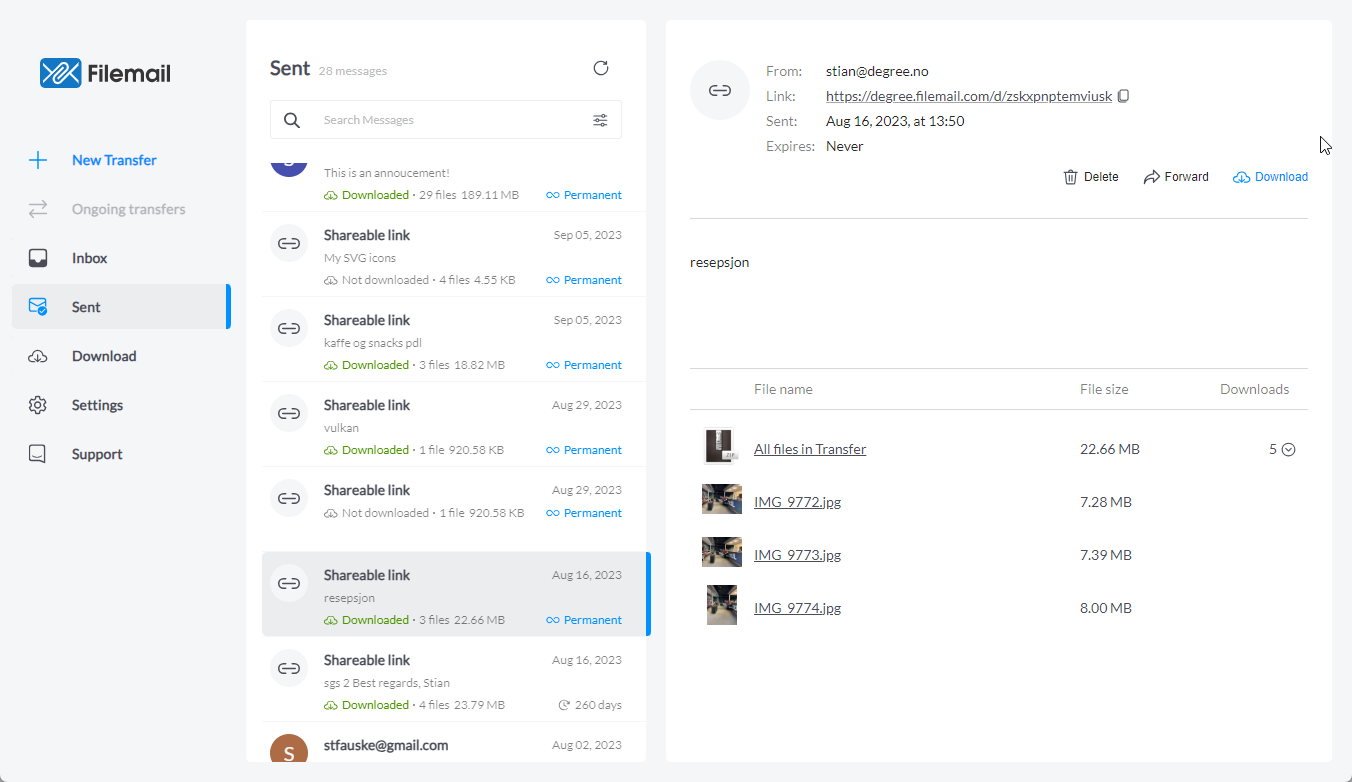 Install filemail desktop on linux snap store