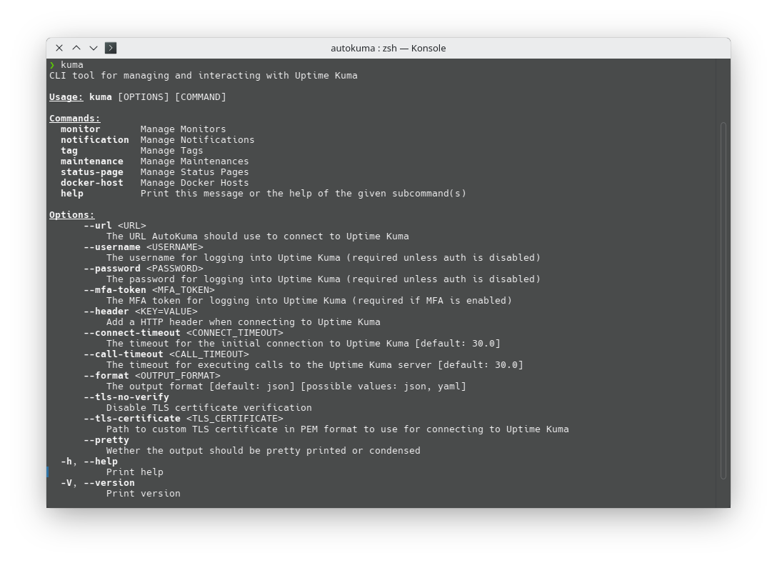Install kuma on linux snap store